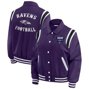Baltimore Ravens WEAR by Erin Andrews Purple Varsity Lightweight‎ Jacket Medium